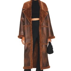 Tularosa x Marianna Hewitt Belen Coat in Cafe Brown XXS 
Sold out at Revolve